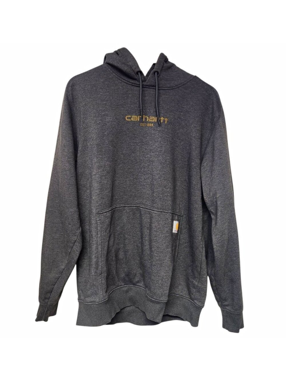 Carhartt Force Relaxed Fit Lightweight Logo Gray Sweatshirt Hooded Size M